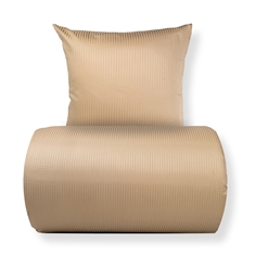 Bettwäsche - Ägyptische Baumwolle - Beige, jacquardgewebte Streifen