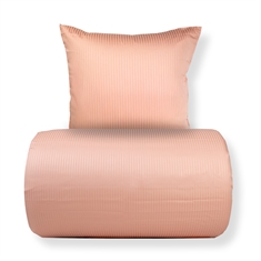 Bettwäsche - ägyptische Baumwolle - rosa, jacquardgewebte Streifen