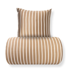 Bambus-Bettwäsche - 100% Bambus - Beige gestreift