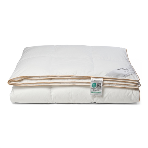 Bettdecke 135x200 cm - 100% Moschusdaunendecke - NOMITE Ganzjahresdecke (allergikerfreundlich) - Extra feiner Baumwollsatinbezug - Borg Living Jahresdecke 2025