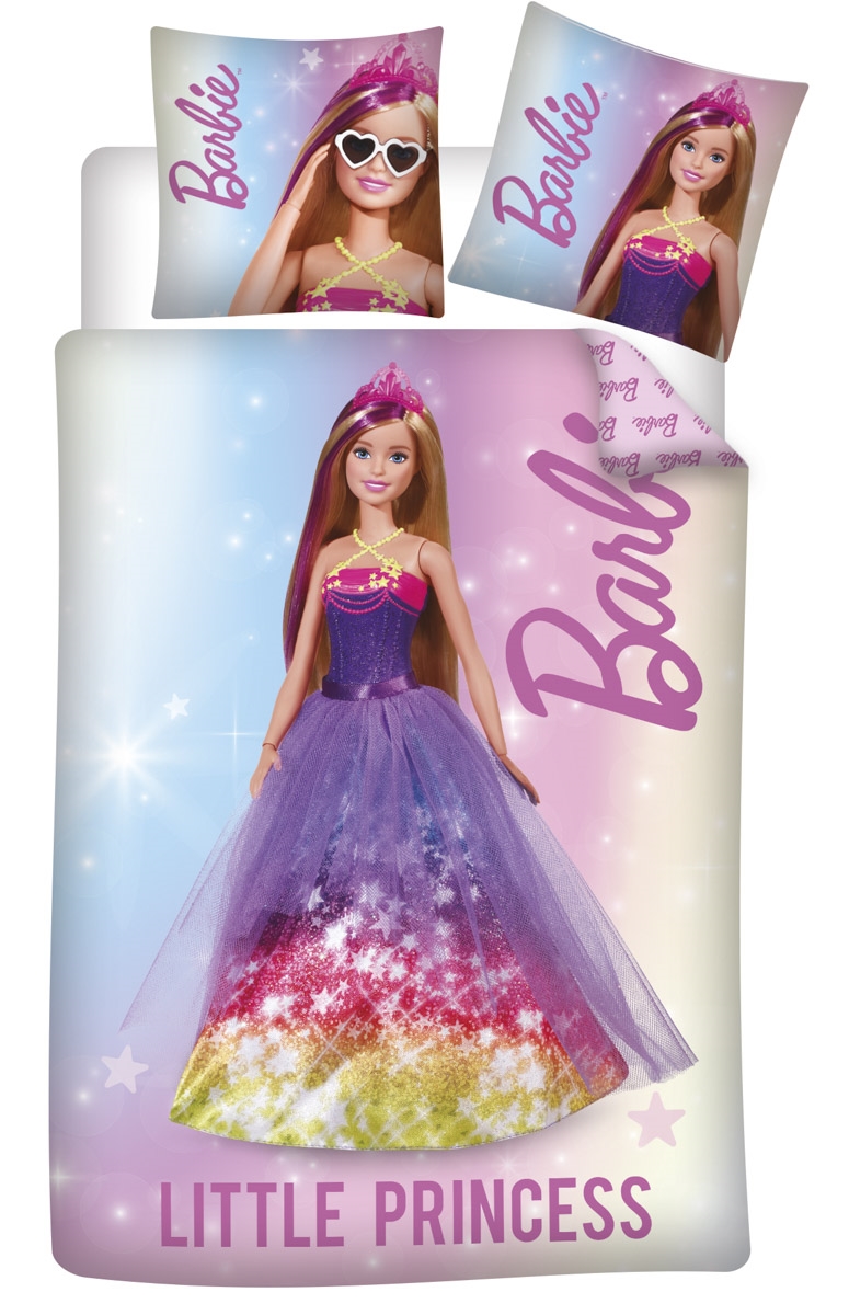 Barbie Bettwäsche - 100% Baumwolle - Junior-Bettwäsche 100x140 cm - Little Princess