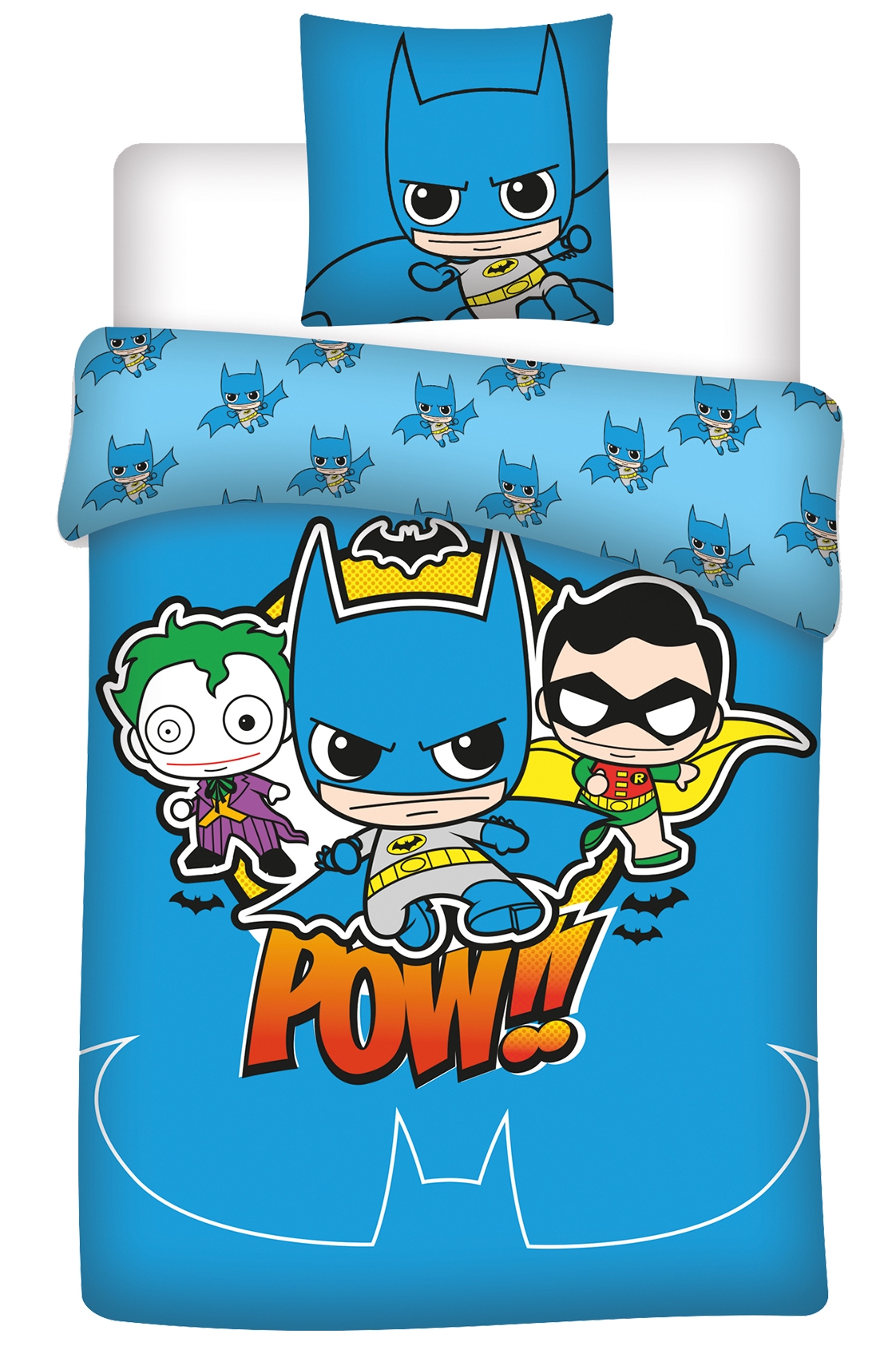 Batman-Bettwäsche - 100% Baumwolle - Junior-Bettwäsche 100x140 cm - Batman DC