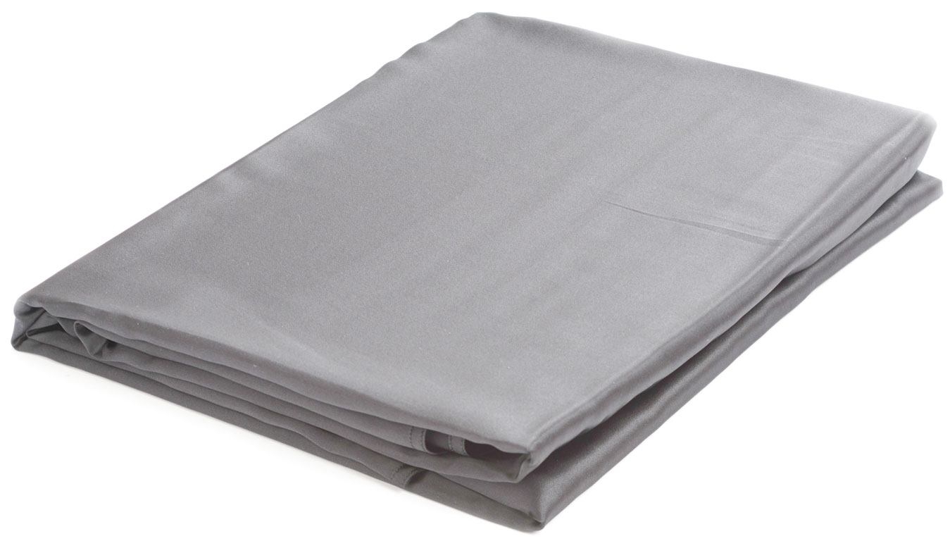 Seidenlaken - Umschlaglaken 180x200x8 cm - Grau - 100 % Seide - Butterfly Silk