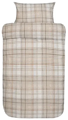 Bettwäsche - 100% Baumwollflanell - Høie of Scandinavia - David (gedämpftes Braun)