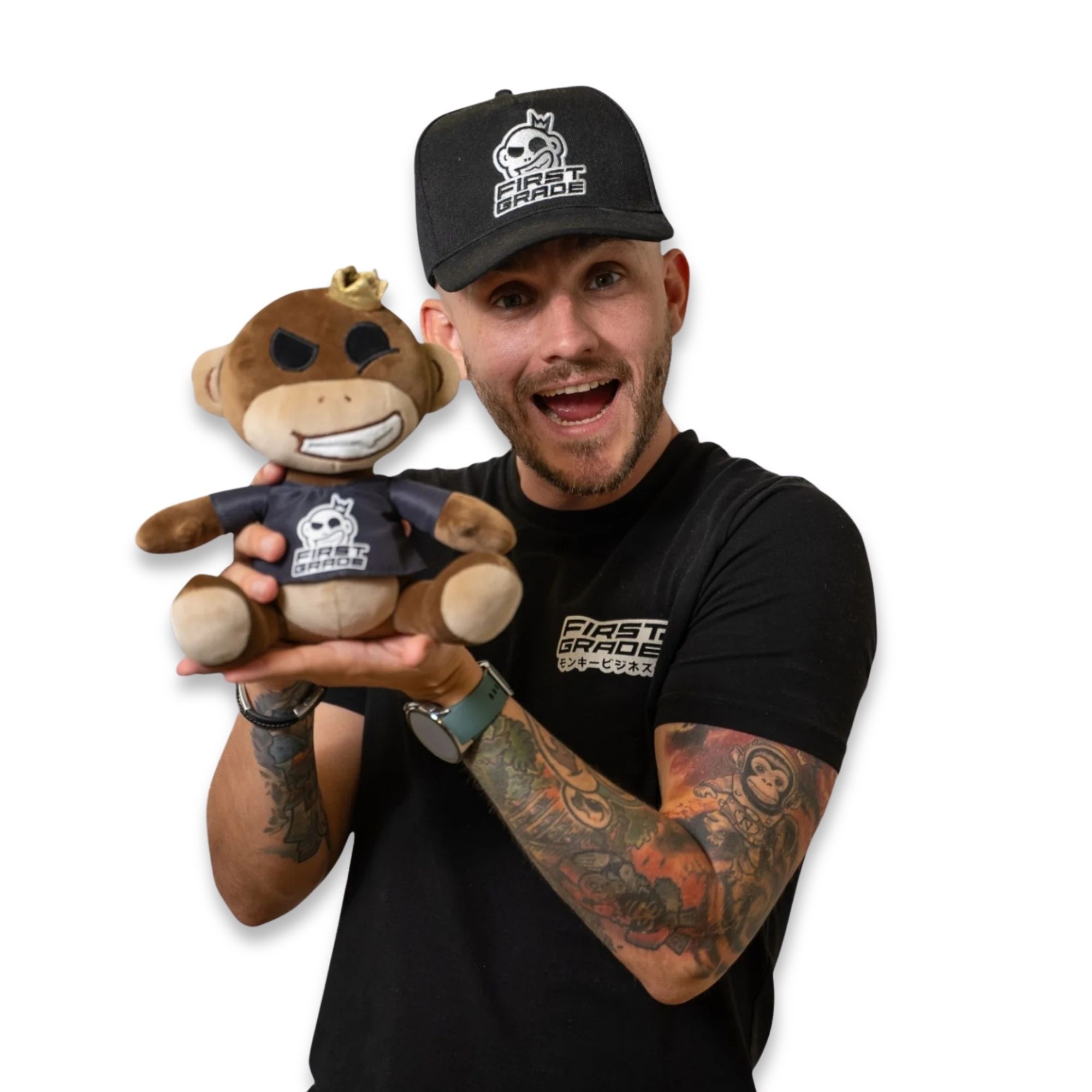 First Grade Monkey Plüschtier - Squish Heads - 20 cm