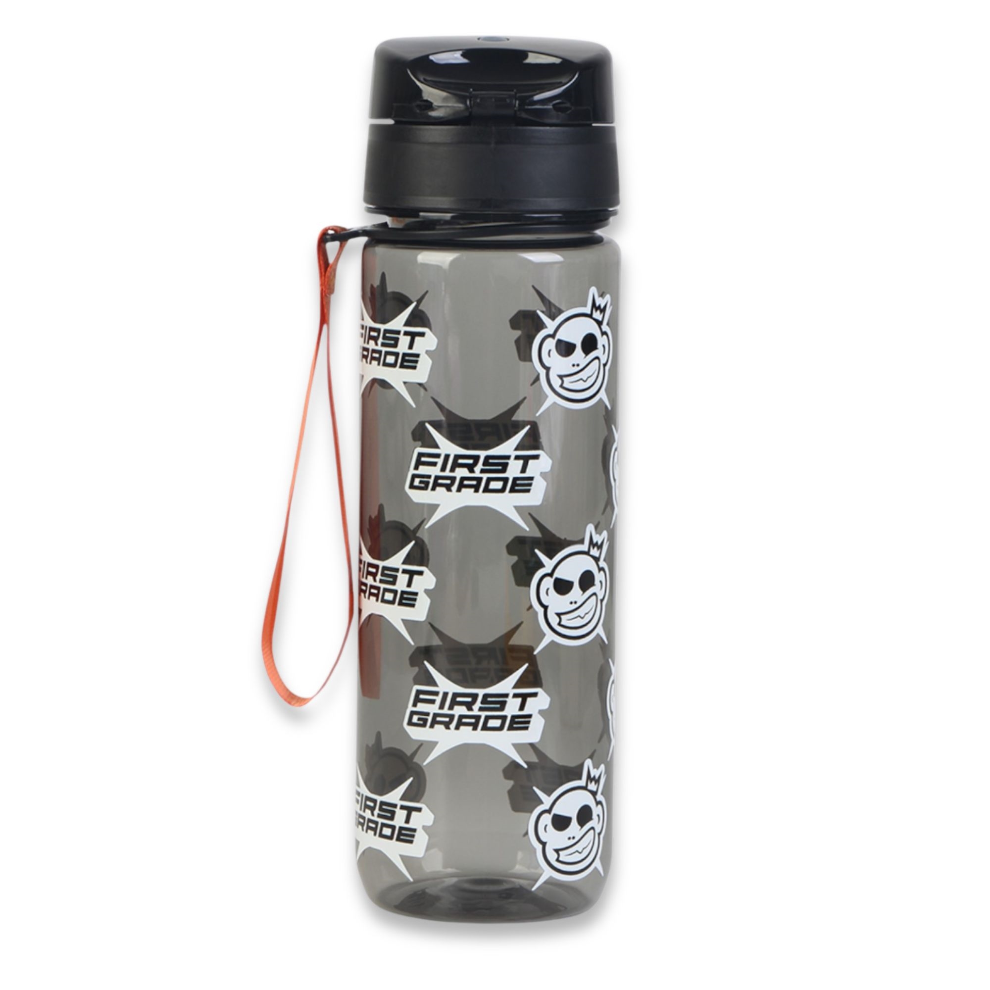 First Grade Trinkflasche - Wasserflasche mit Klappfunktion - Schwarz