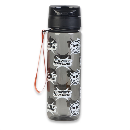 First Grade Trinkflasche - Wasserflasche mit Klappfunktion - Schwarz