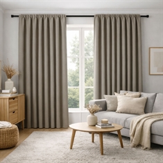 Verdunkelungsvorhang - 1 Stk. fertig genähter Vorhang - Beige - Nordstrand Home Blackout-Vorhanglängen mit Faltenband