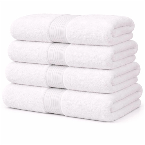 Ökologisches Handtuch - 100% GOTS-zertifizierte Baumwolle - Badetuch 70x140 cm - Weiß
