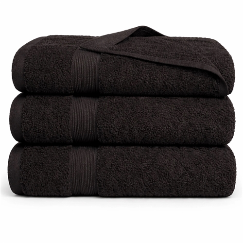 Bambus-Handtuch - Badelaken 100x150 cm - Bambus/Baumwolle - Schwarz