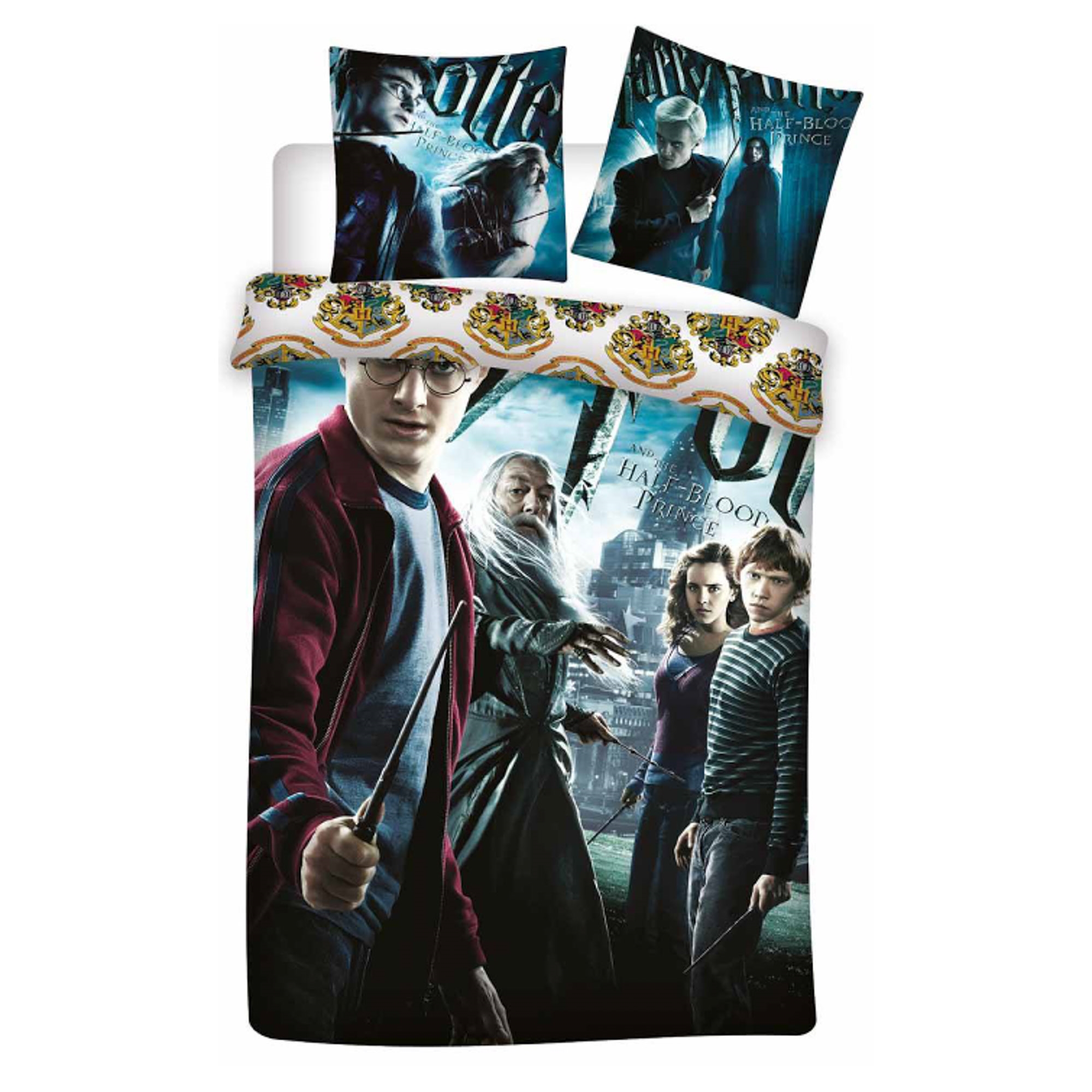 Harry Potter Bettwäsche - 100% Baumwolle - Kinderbettwäsche 140x200 cm - Harry Potter & Dumbledore