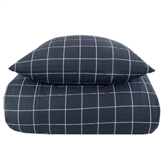 Seersucker-Bettwäsche - Kariert - Blue Check - Blau - Borg Living