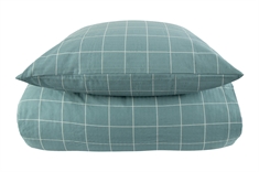 Seersucker-Bettwäsche - Kariert - Dusty Green Check - Borg Living Bettwäsche-Set