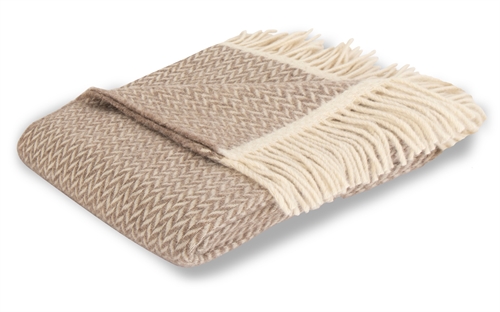 Wolldecke - 100% Neue norwegische Wolle - Oslo Herringbone - 130x200 cm - Arctic