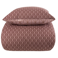 Bettwäsche - 100% Baumwolle - Wendbar mit Harlequin-Design in Pfirsichfarbe