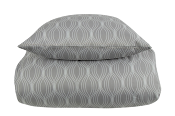 Bettwäsche 200x220 cm - Wave Grey - Gemustertes Bettwäscheset - Mikrofaser - In style Doppeldecke