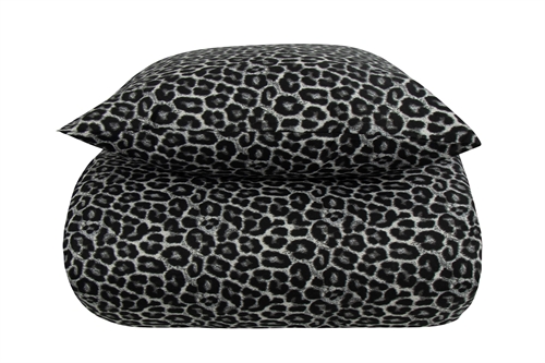 Bettwäsche 150x210 cm - Leopard gemusterter Deckenbezug - 100 % Baumwolle - Borg Living Bettwäsche