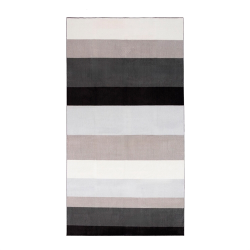 Teppichläufer 80x160 cm - Gestreifter Teppich mit rutschfester Rückseite - Weicher Läuferteppich - Loser Bodenläufer von Nordstrand Home Rosa