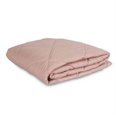 Faserdecke - 140x200 cm - Staubiges Rosa Sommerdecke aus Faserfüllung - Gestepptes Plaid - Zen Sleep Faserdecke