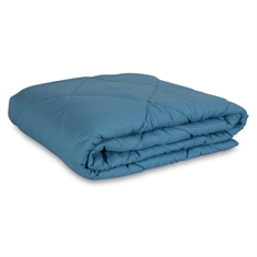 Vattdecke - 140 x 200 cm - Hellblaue Sommerdecke aus Faserwatte - Steppdecke - Zen Sleep Faserdecke
