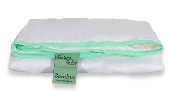 Bambus Doppel Sommerdecke - 100 % hypoallergenes Bambusfüllung - 200x220 cm - Nature By Borg Bambusdecke mit weichem Bambusbezug