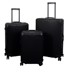 Aluminiumkoffer - luxuriöser Reisekoffer - Schwarz mit TSA-Schloss