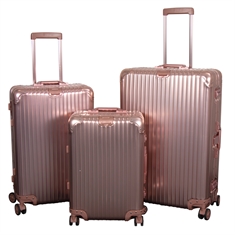 Aluminium-Koffer - Luxuriöse Reisekoffer - Roségold mit TSA-Schloss