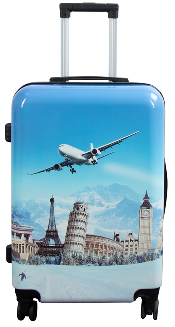 Koffer - Hardcase-Koffer - Größe Mittelgroßer Koffer mit Motiv - Flugzeug - Exklusiver leichter Reisekoffer