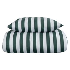 Bettwäsche - 100% Baumwollsatin - Nordic Stripe - Grüne Streifen