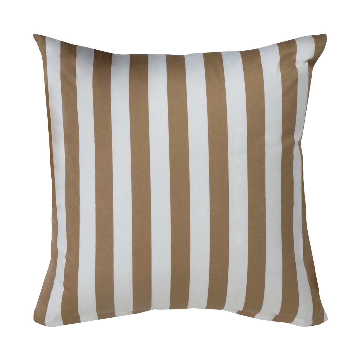 Kissenbezug 60x63 cm - 100% Baumwollsatin - Nordic Stripe - sandfarbene Streifen