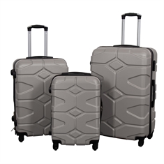 Koffer - Hardcase-Reisekoffer - Military Silber - Leichter Koffer