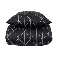 Bettwäsche - Baumwollsatin - Schwarz Harlekin-Design