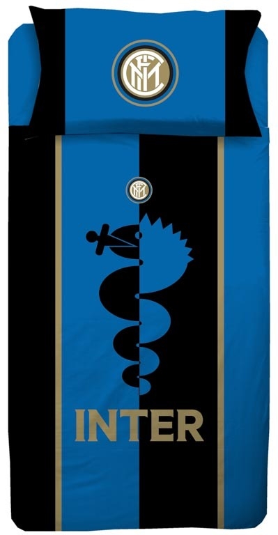 Fußball-Bettwäsche - 100% Baumwolle - Kinderbettwäsche 140x200 cm - FC Inter