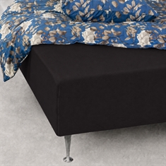 Stretchlaken - schwarzes Jersey-Laken - 100% Baumwolle - Spannbettlaken für Matratzen - Nordstrand Home