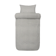 Gewebte Krepp-Bettwäsche - 100% weiche Baumwolle - Grün kariert - Seersucker-Bettwäsche - Kyrre Høie Of Scandinavia