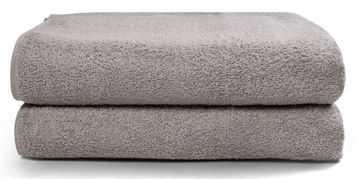 Strandtücher - 2 Stk. - 70x140 cm - Hellgrau - 100 % Baumwolle - Handtuchpaket von Nordisches Textil