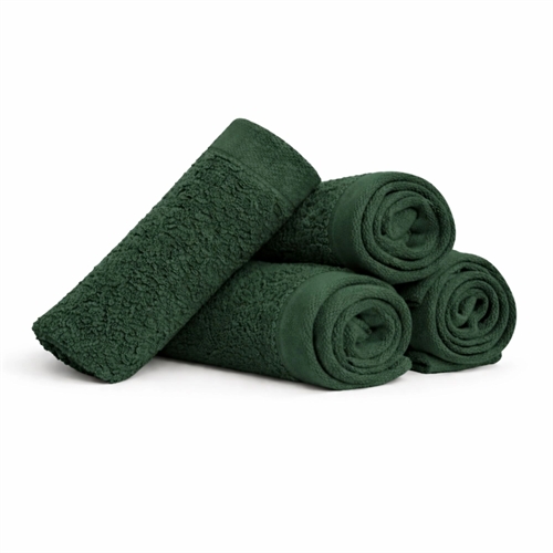Baumwoll-Waschlappen - 100% Baumwolle - Waschlappen 30x30 cm - 4er-Pack - Mohn - Dunkelgrün