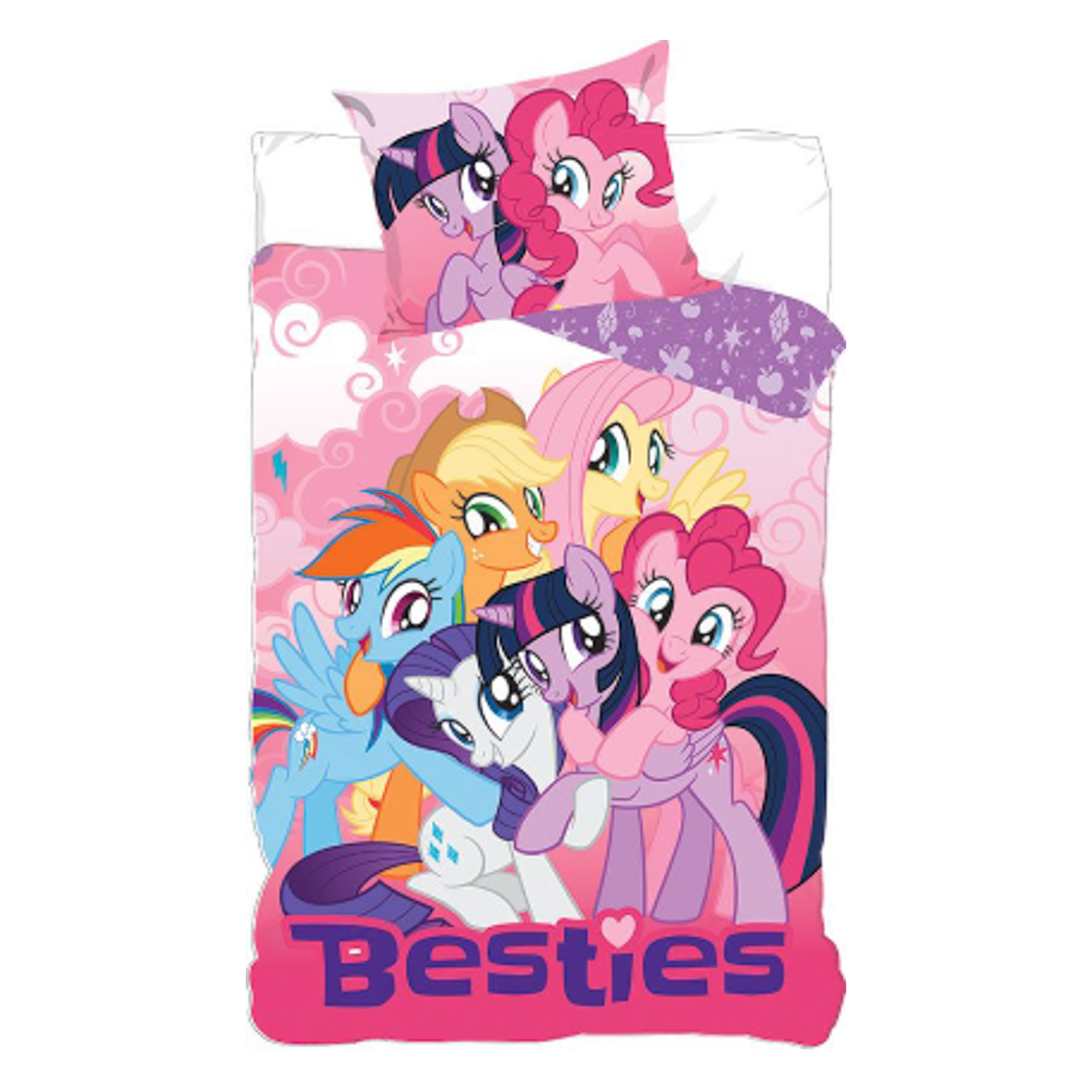My Little Pony Bettwäsche - Besties - Wendbares Bettwäsche-Set - 100% weiche Baumwolle