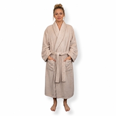 Morgenmantel - weiches Fleece - Sand
