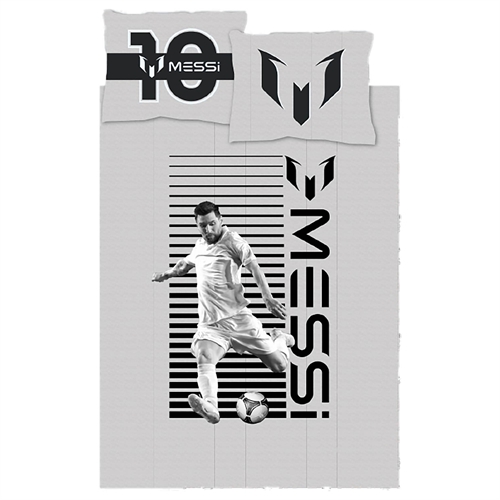 Bettwäsche mit Messi - 140x200 cm - Fußball-Bettwäsche mit Messi - Bettgarnitur 100% weiche Baumwolle