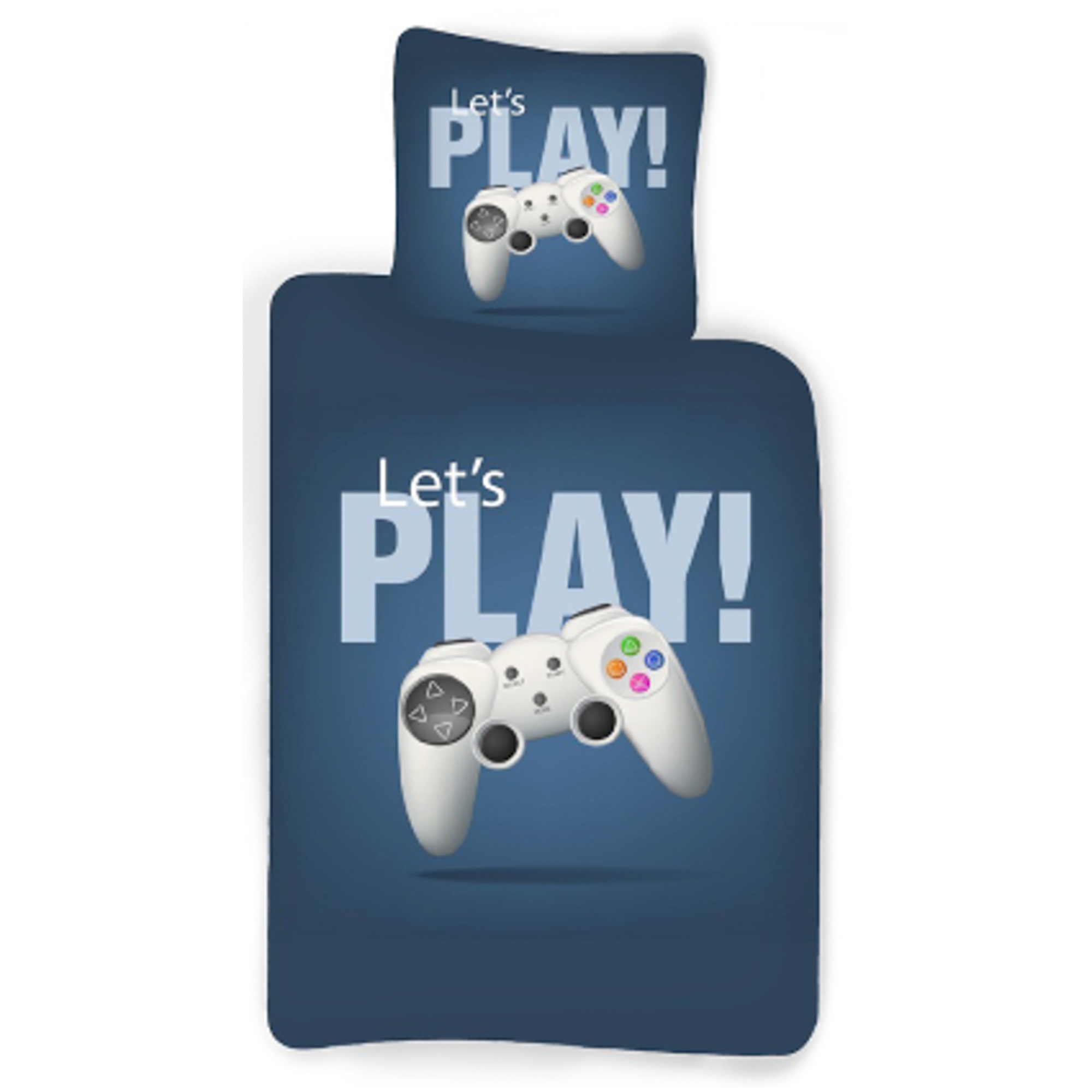 Gamer-Bettwäsche - 100% Baumwolle - Kinderbettwäsche 140x200 cm - Let's Play