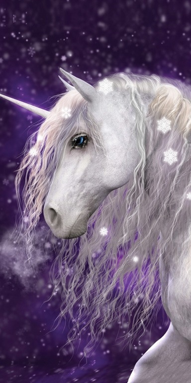 Lila Einhorn-Handtuch - 70x140 cm - 100% Baumwolle - Weiches Badehandtuch mit einem Einhorn und Sternen