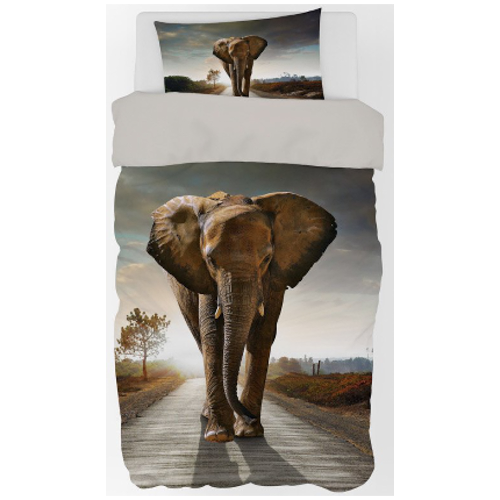 Elefant-Bettwäsche - 100% Baumwolle - Kinderbettwäsche 140x200 cm