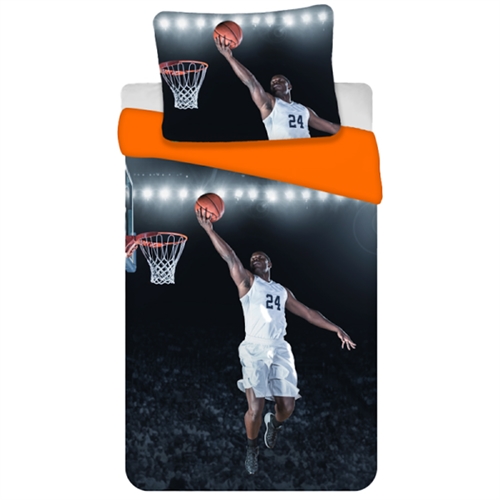 Kinderbettwäsche - 140x200 cm - Basketball Bettwäsche - Bettwäsche-Set aus 100% Baumwolle