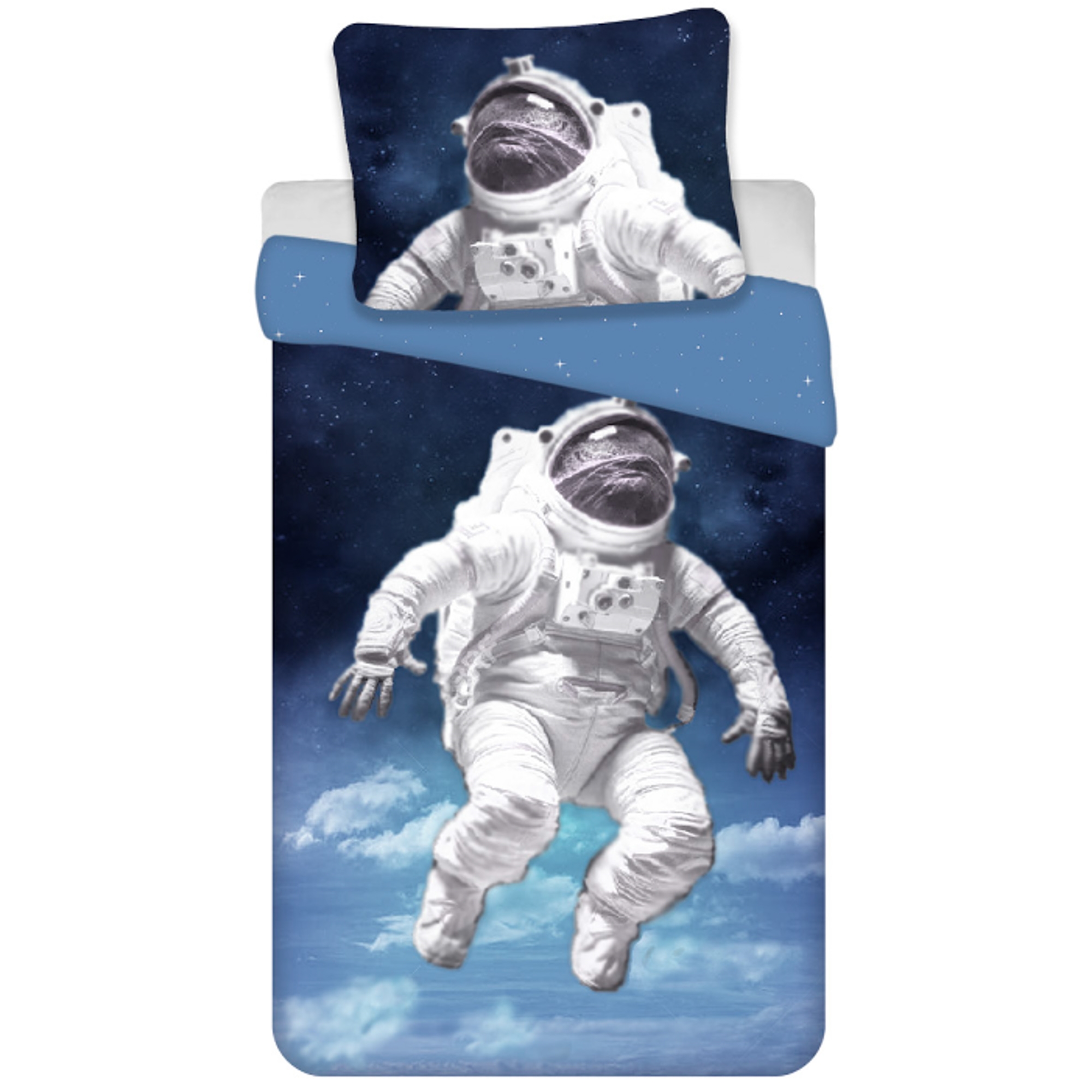 Astronaut-Bettwäsche - 100% Baumwolle - Kinderbettwäsche 140x200 cm