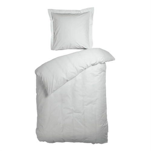 Bettwäsche für Doppeldecke 200x220 cm - Opalweiße Bettwäsche - 100 % Baumwollsatin - Night & Day Doppelbettbezug