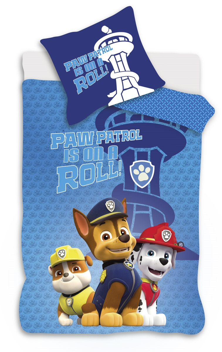 Paw Patrol Bettwäsche - 100% Baumwolle - Junior-Bettwäsche 100x140 cm - Paw Patrol is on a roll
