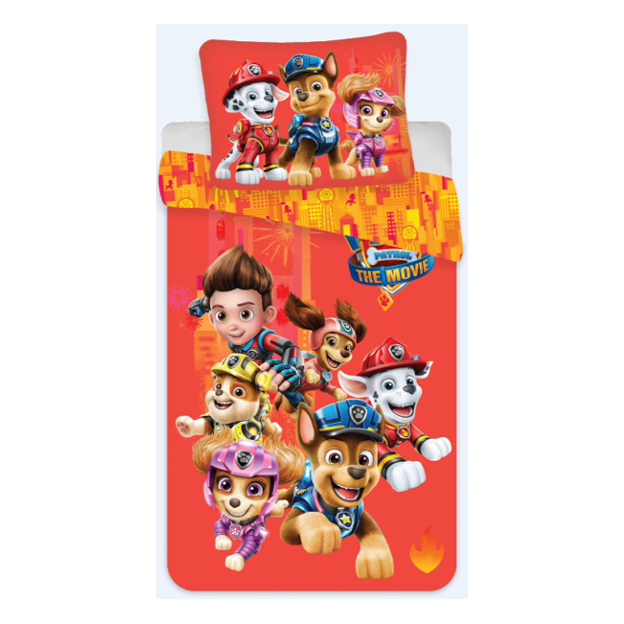 Paw Patrol Bettwäsche - Team Paw Patrol - Bettbezug mit 2-in-1-Design - 100% Baumwolle Bettgarnitur