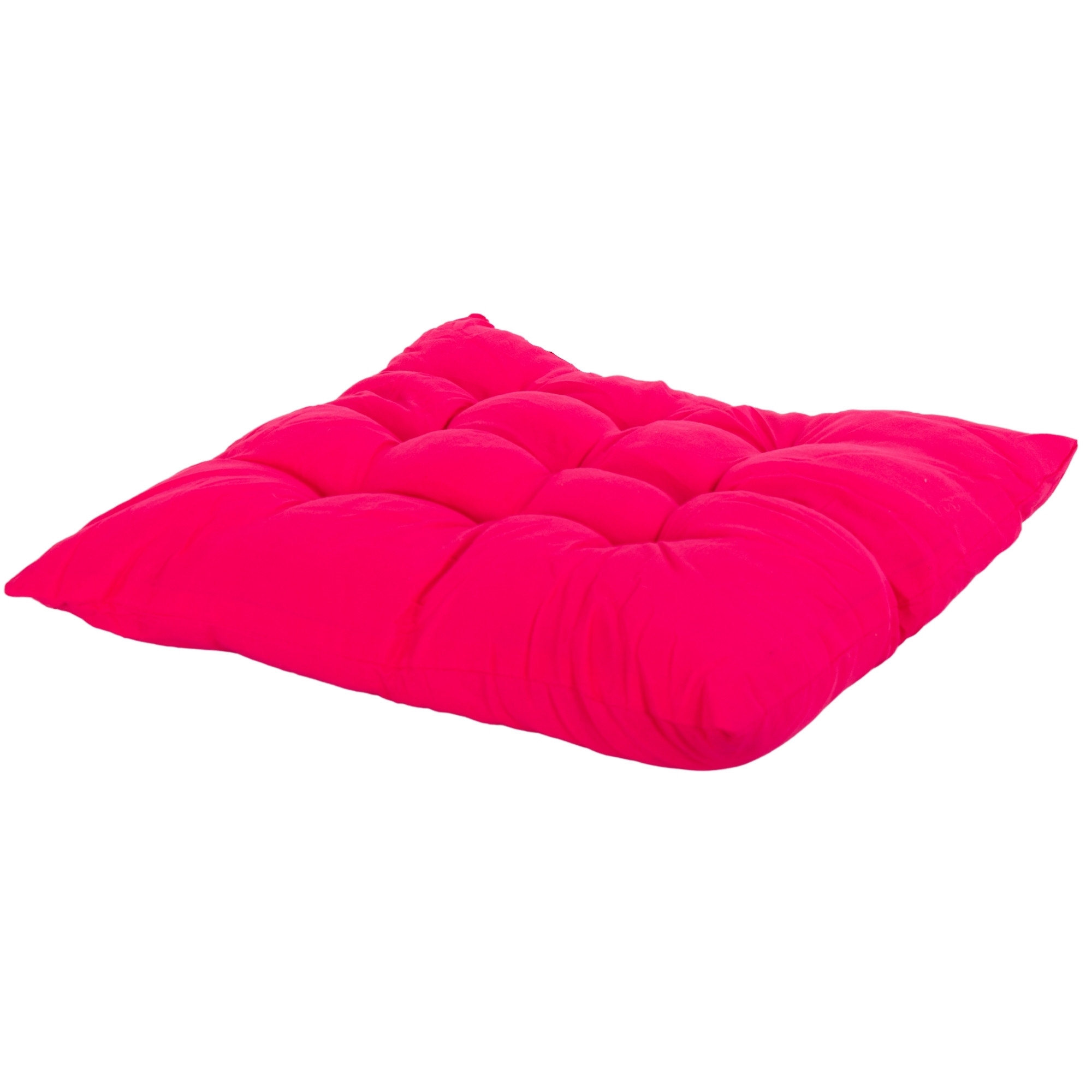 Stuhlkissen - 35x35x6 cm - Einfarbiges pinkes Gartenkissen