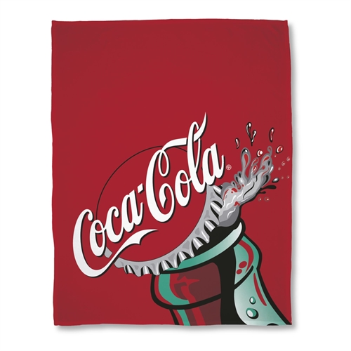Kinderdecke - Coca-Cola - 150x200 cm - Weiche Fleece-Decke - Rot